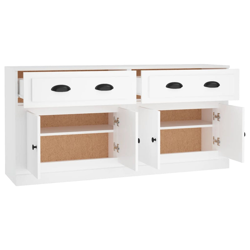 Sideboards 2 pcs White Engineered Wood