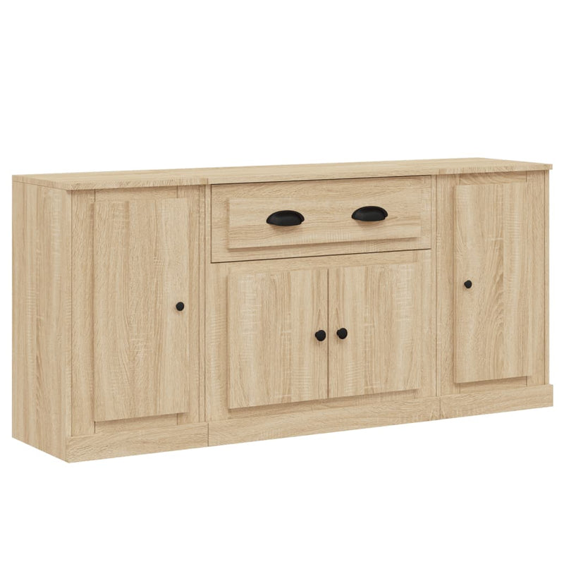 Sideboards 3 pcs Sonoma Oak Engineered Wood