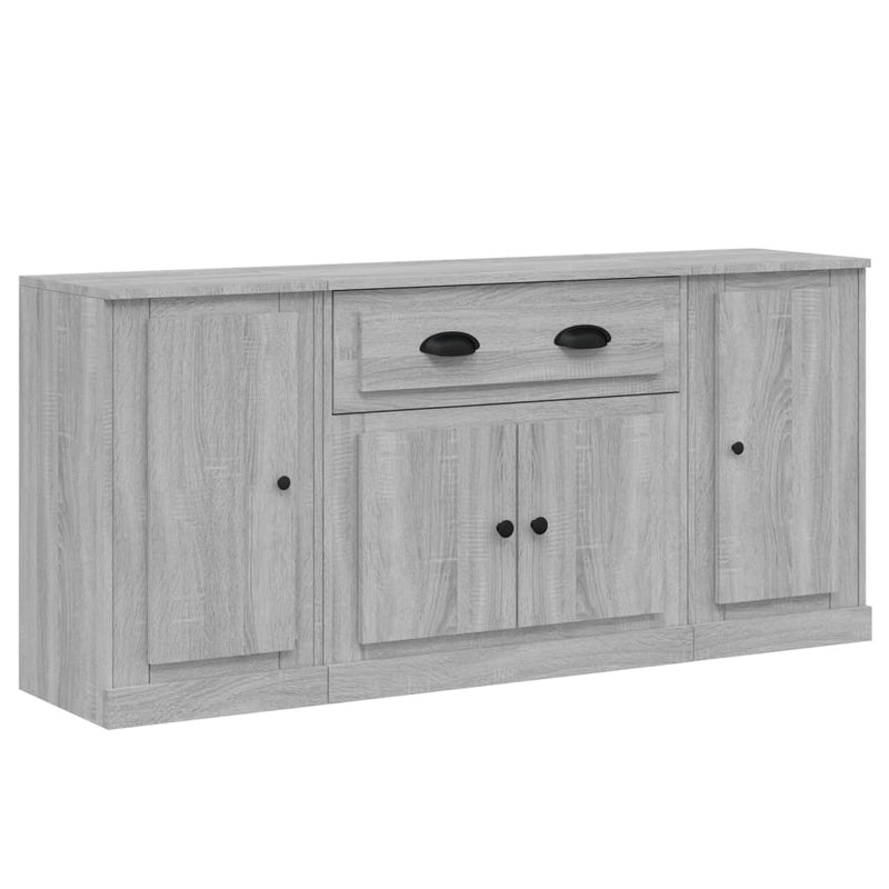 Sideboards 3 pcs Grey Sonoma Engineered Wood