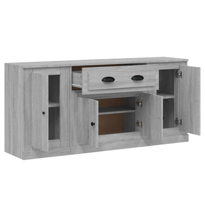 Sideboards 3 pcs Grey Sonoma Engineered Wood