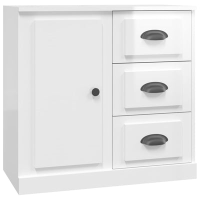 Sideboards 3 pcs High Gloss White Engineered Wood