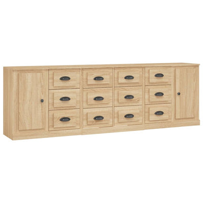 Sideboards 3 pcs Sonoma Oak Engineered Wood