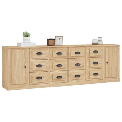 Sideboards 3 pcs Sonoma Oak Engineered Wood