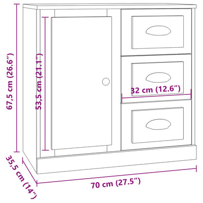 Sideboards 3 pcs Sonoma Oak Engineered Wood