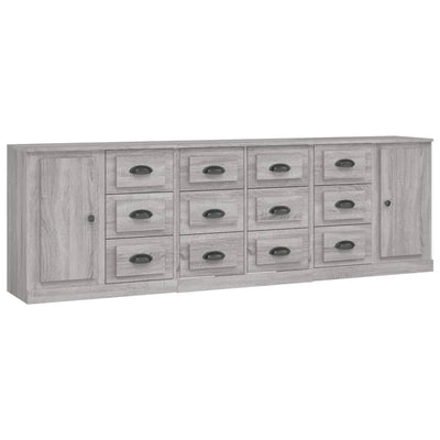 Sideboards 3 pcs Grey Sonoma Engineered Wood