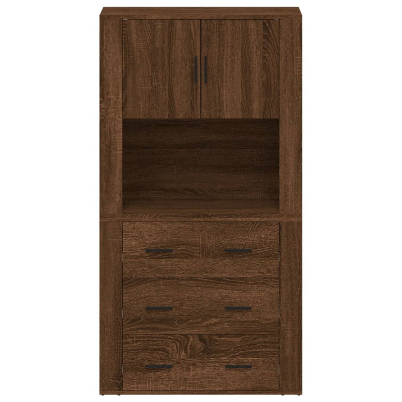 Highboard Brown Oak Engineered Wood