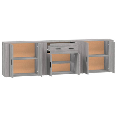 Sideboards 3 pcs Grey Sonoma Engineered Wood