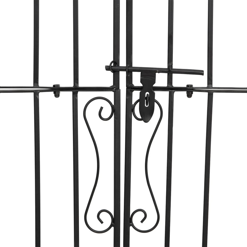 Garden Gate Black 121x8x150 cm Wrought Iron