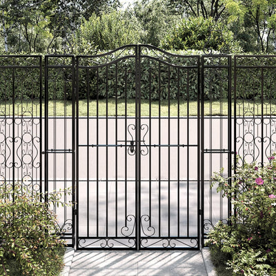 Garden Gate Black 121x8x150 cm Wrought Iron