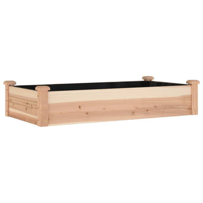 Garden Raised Bed with Liner 120x60x25 cm Solid Wood Fir