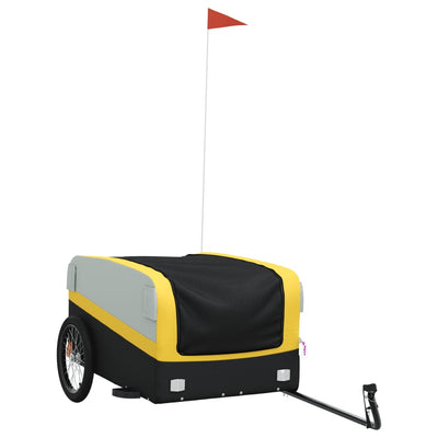 Bike Trailer Black and Yellow 45 kg Iron