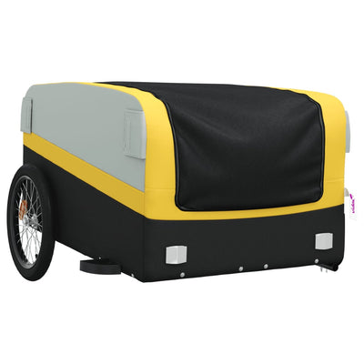 Bike Trailer Black and Yellow 45 kg Iron