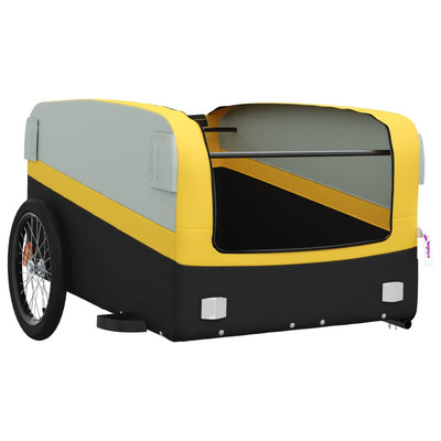 Bike Trailer Black and Yellow 45 kg Iron