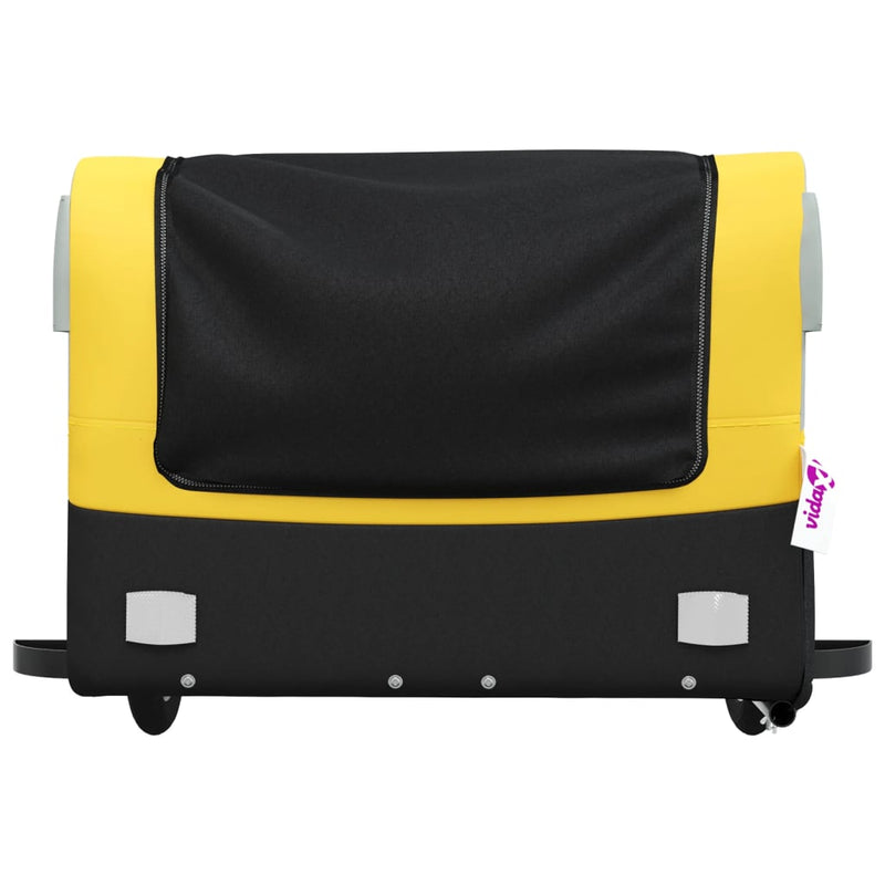 Bike Trailer Black and Yellow 45 kg Iron