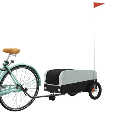 Bike Trailer Black and Grey 30 kg Iron