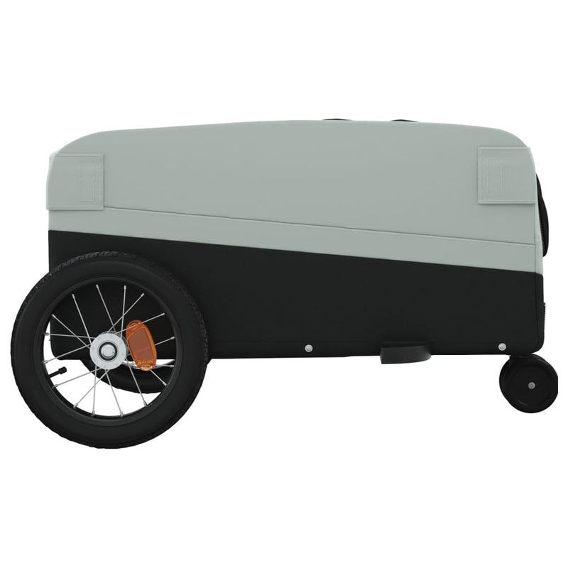 Bike Trailer Black and Grey 30 kg Iron