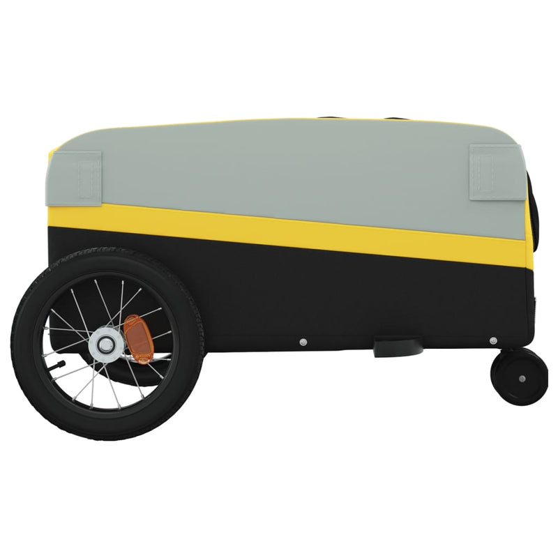 Bike Trailer Black and Yellow 30 kg Iron