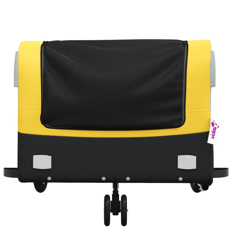 Bike Trailer Black and Yellow 45 kg Iron