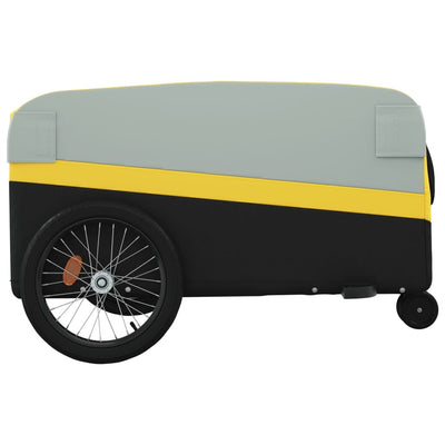 Bike Trailer Black and Yellow 45 kg Iron