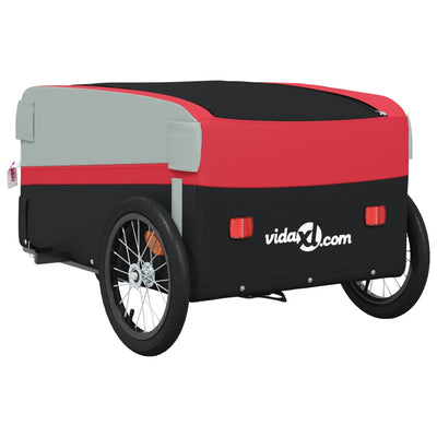 Bike Trailer Black and Red 45 kg Iron