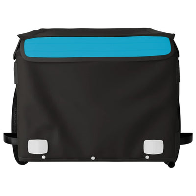 Bike Trailer Black and Blue 30 kg Iron