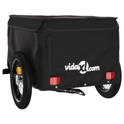 Bike Trailer Black 30 kg Iron