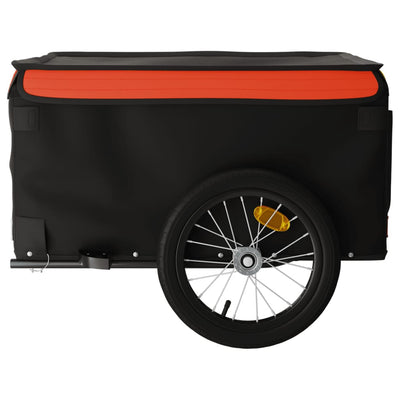 Bike Trailer Black and Orange 45 kg Iron