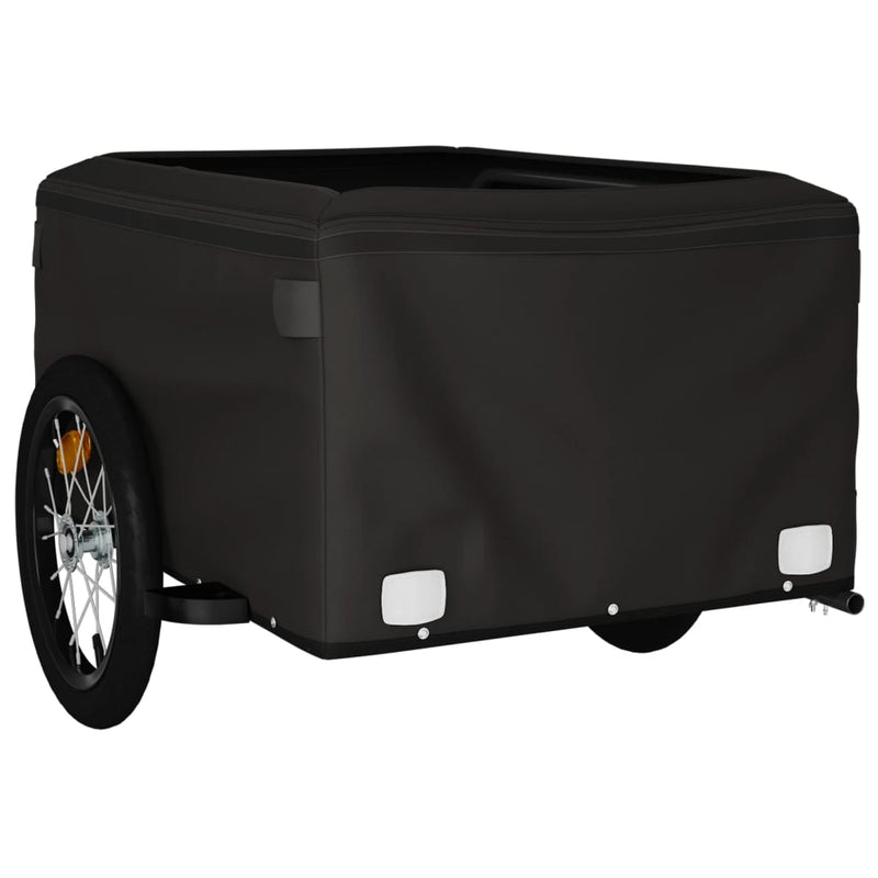 Bike Trailer Black and Orange 45 kg Iron