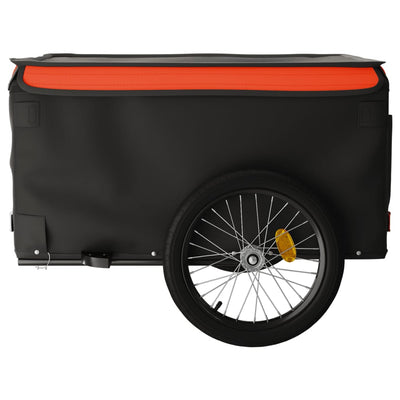 Bike Trailer Black and Orange 45 kg Iron