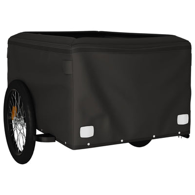 Bike Trailer Black and Orange 45 kg Iron