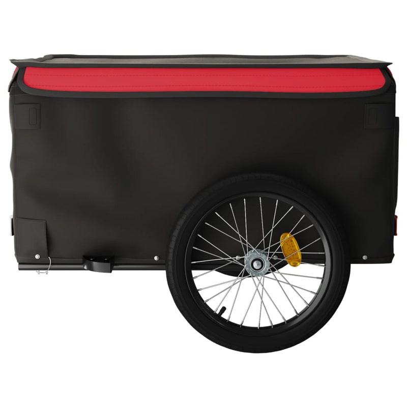 Bike Trailer Black and Red 45 kg Iron