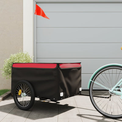 Bike Trailer Black and Red 45 kg Iron