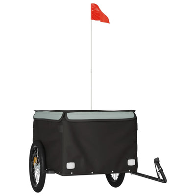 Bike Trailer Black and Grey 45 kg Iron