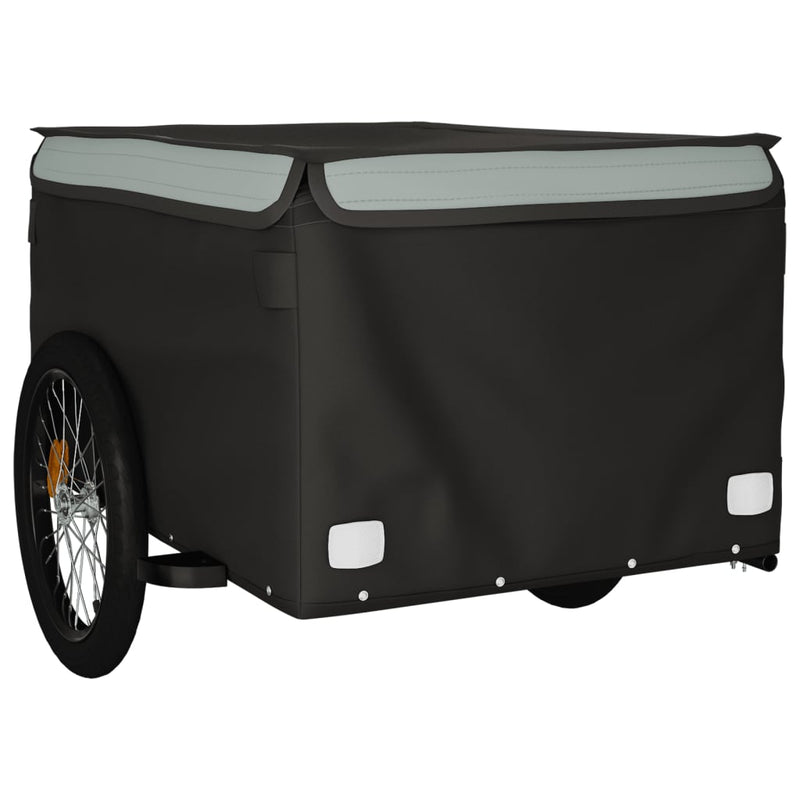 Bike Trailer Black and Grey 45 kg Iron