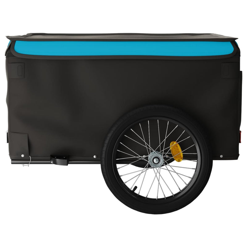 Bike Trailer Black and Blue 45 kg Iron