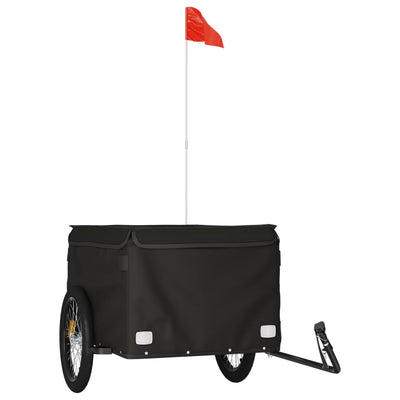 Bike Trailer Black 45 kg Iron