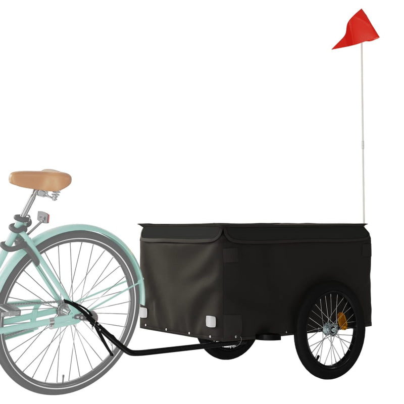 Bike Trailer Black 45 kg Iron