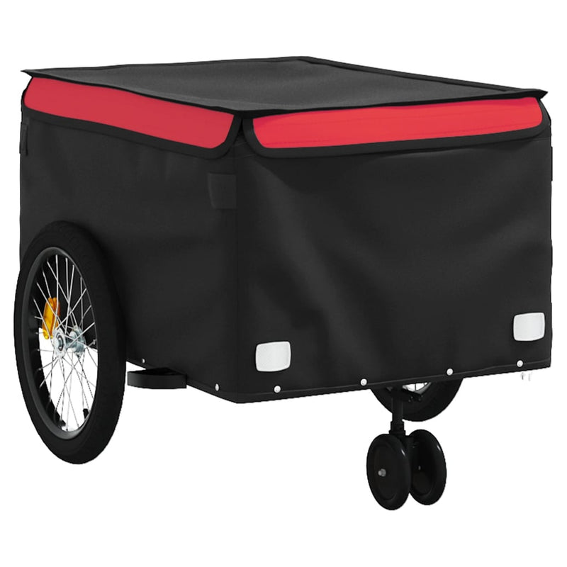 Bike Trailer Black and Red 45 kg Iron