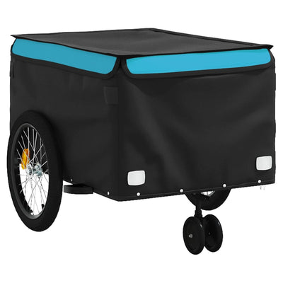 Bike Trailer Black and Blue 45 kg Iron