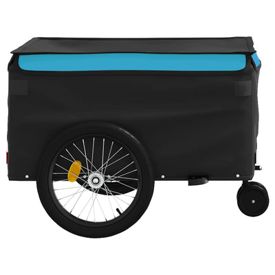 Bike Trailer Black and Blue 45 kg Iron