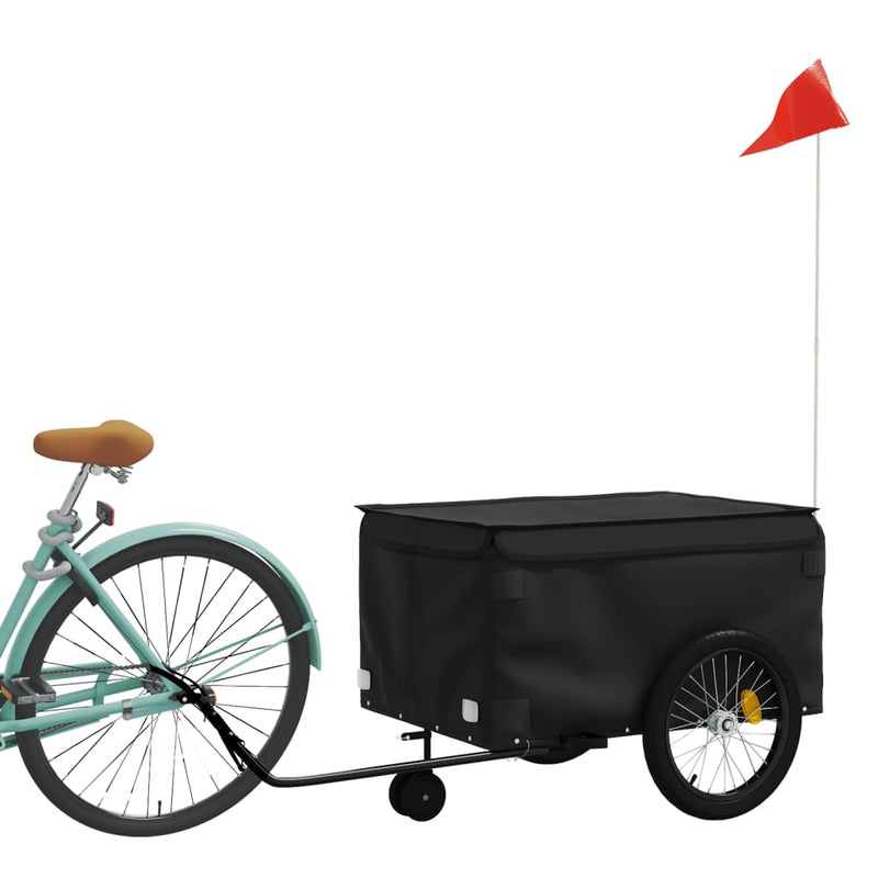 Bike Trailer Black 45 kg Iron