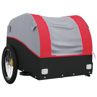 Bike Trailer Black and Red 30 kg Iron