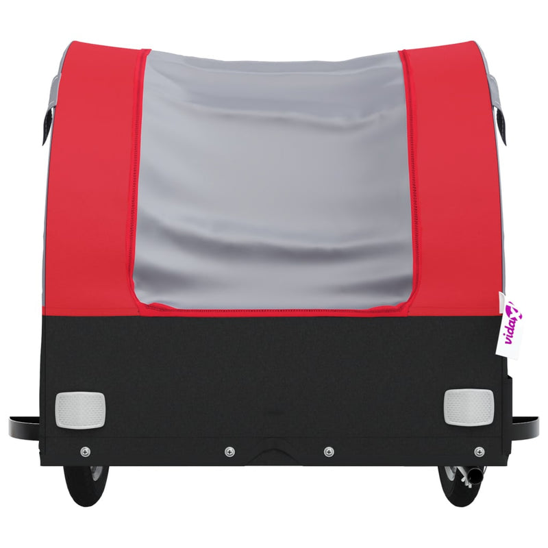 Bike Trailer Black and Red 30 kg Iron