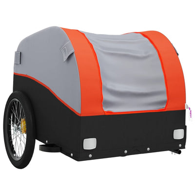 Bike Trailer Black and Orange 45 kg Iron