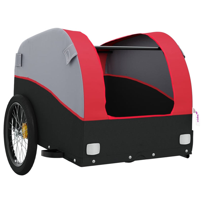 Bike Trailer Black and Red 45 kg Iron