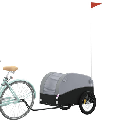 Bike Trailer Black and Grey 45 kg Iron