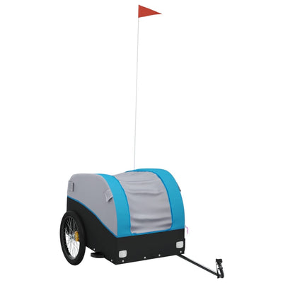 Bike Trailer Black and Blue 45 kg Iron