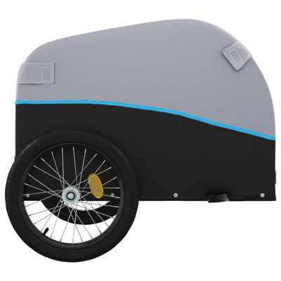 Bike Trailer Black and Blue 45 kg Iron