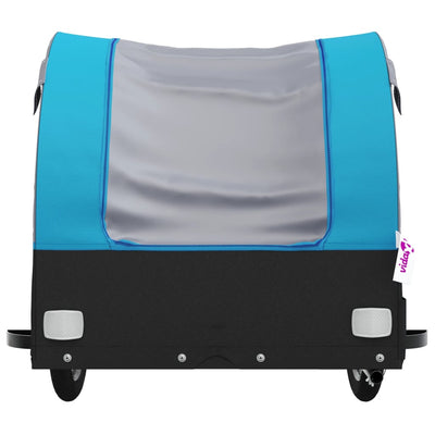 Bike Trailer Black and Blue 45 kg Iron