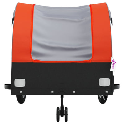 Bike Trailer Black and Orange 45 kg Iron